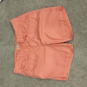 Caribbean Joe orange sunset resort wear shorts size 12 petite
